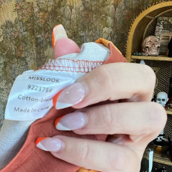 Vintage Miss Look 🍁 Fall Vibes Blouse With Off Center Buttons 🍂🌻 - Picture 6 of 6